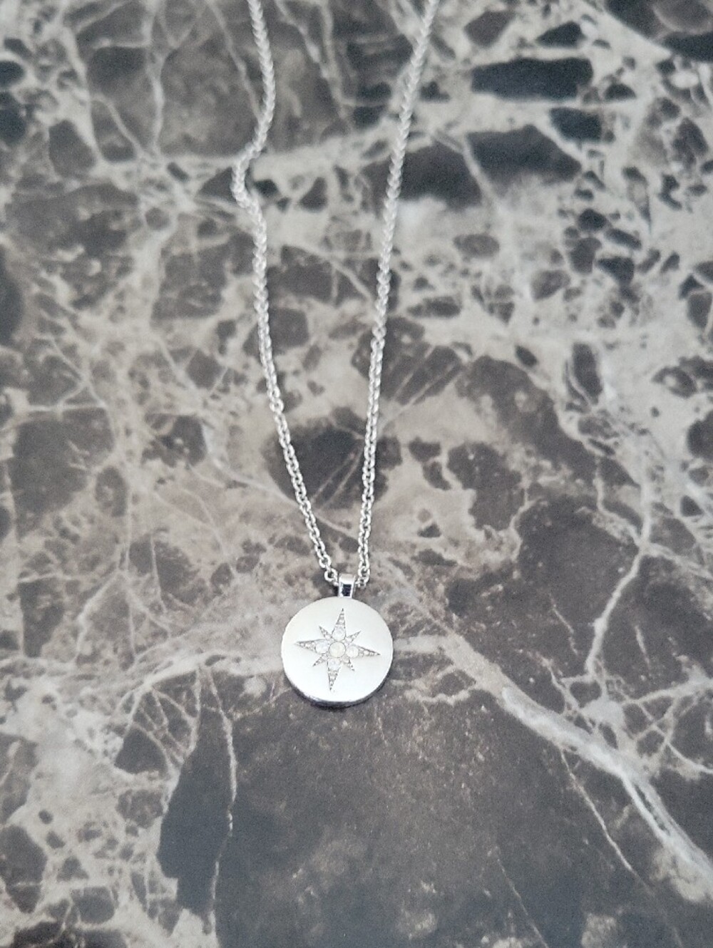 Vintage "Retired" Pura Vida Celestial North Star Design Silver Plated Necklace - Picture 7 of 7